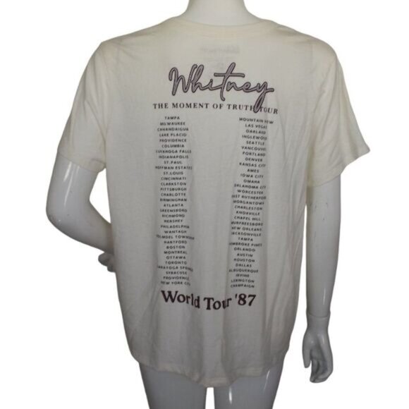 WHITNEY HOUSTON Concert Tshirt, XXL, Off-white, 1987, Photo, Short sleeves, - Picture 6 of 9